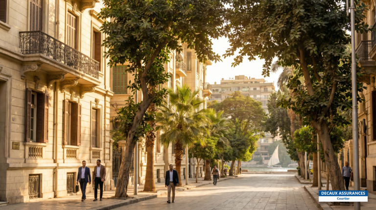 Quartier de Zamalek sur une île du Nil au Caire, Égypte — quartier résidentiel des expatriés