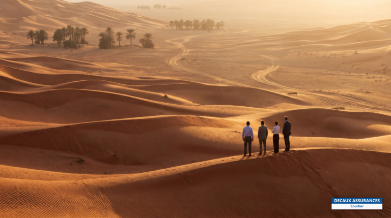 Dunes de sable du désert émirien au coucher du soleil, Émirats arabes unis