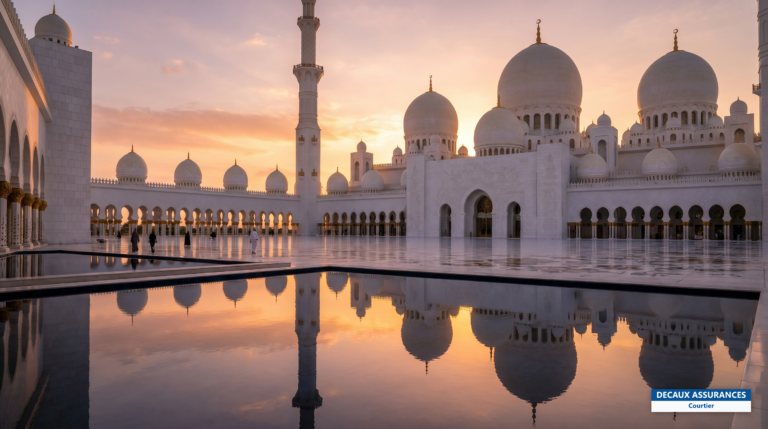 Grande Mosquée Cheikh Zayed et ses coupoles blanches, Abou Dabi, Émirats arabes unis