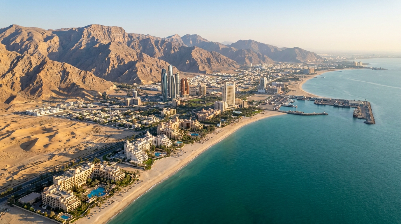 Corniche d'Abou Dabi et ses tours, Émirats arabes unis — vivre dans la capitale