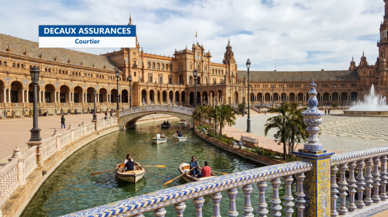 Plaza de España et Giralda à Séville, Espagne