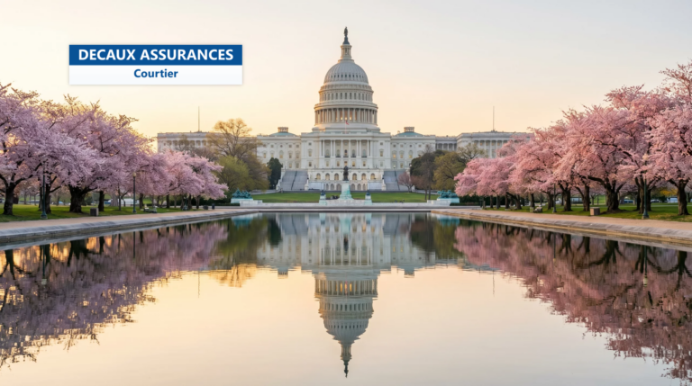 Capitole des États-Unis et cerisiers en fleurs — vivre à Washington D.C.