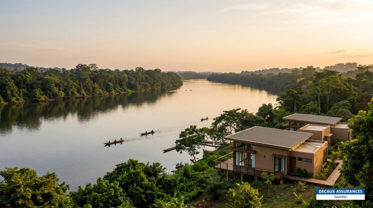 Lambaréné sur le fleuve Ogooué, Gabon — ville fluviale et lieu de mémoire