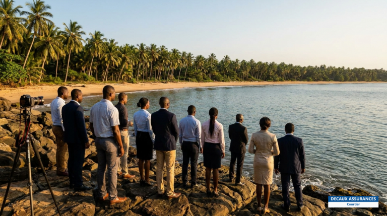Cap Esterias et plages atlantiques près de Libreville, Gabon — sable et palmiers