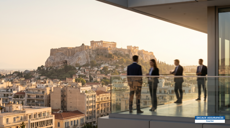 Acropole d'Athènes et ville en contrebas, Grèce — vivre dans la capitale
