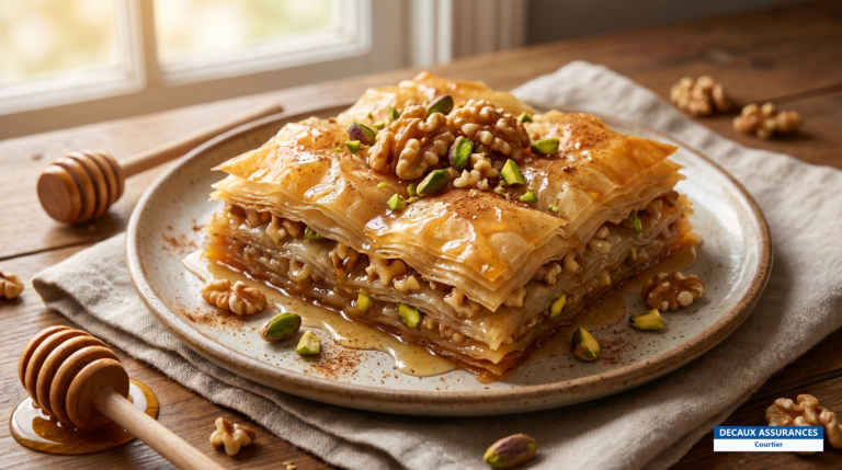 Baklava grec au miel et aux noix, pâtisserie traditionnelle