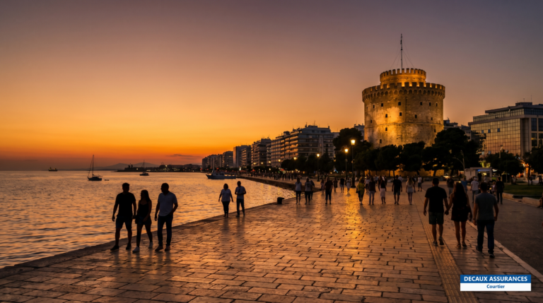 Front de mer de Thessalonique et Tour Blanche, deuxième ville de Grèce — second consulat général de France