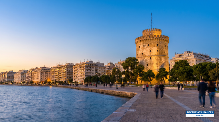Tour Blanche et front de mer de Thessalonique, Grèce — deuxième ville et consulat général