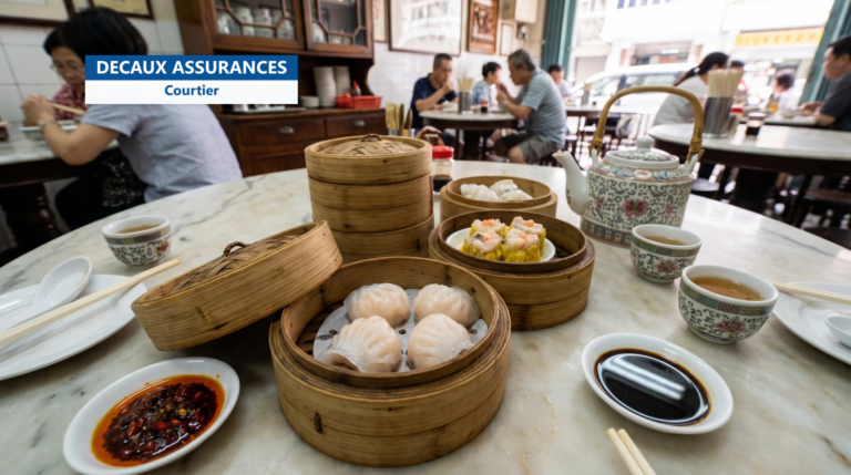 Dim sum hongkongais : har gow et siu mai dans leurs paniers vapeur en bambou