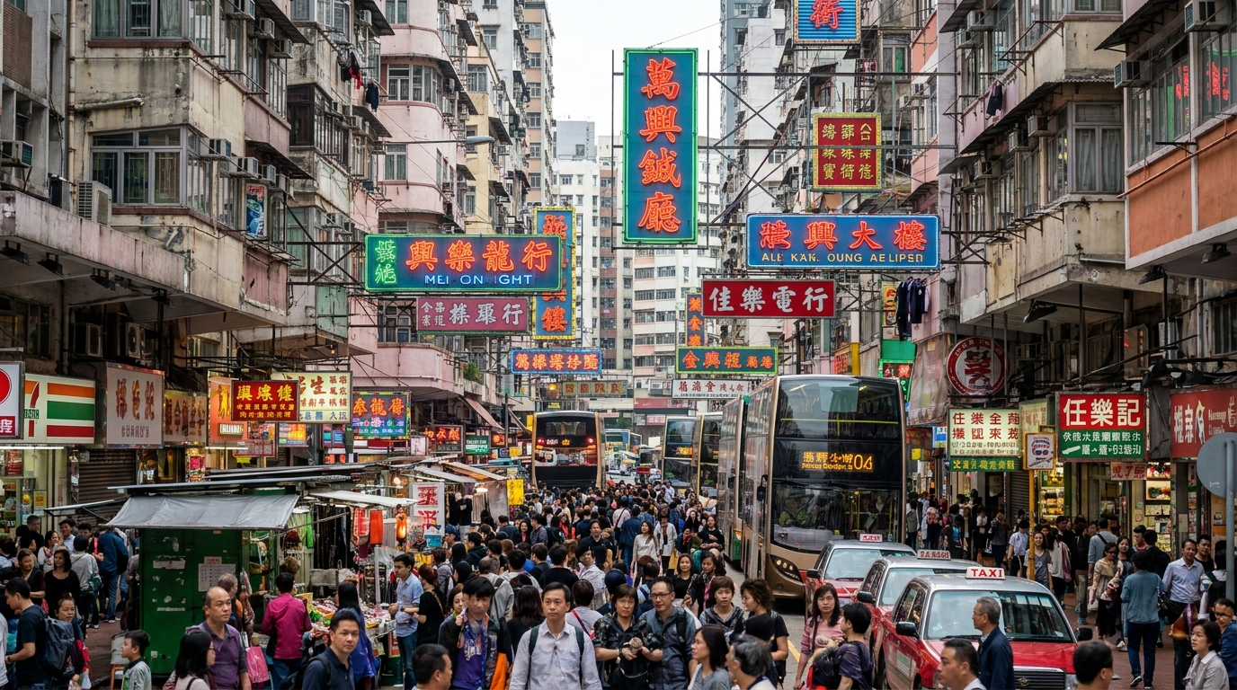 Tramway et gratte-ciels de Central, Hong Kong — vivre au cœur du quartier d'affaires