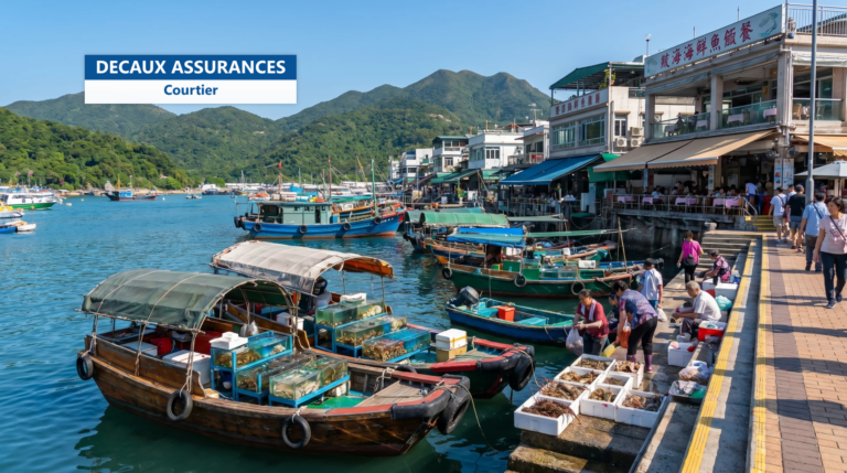 Port de pêche et bateaux de Sai Kung, Hong Kong