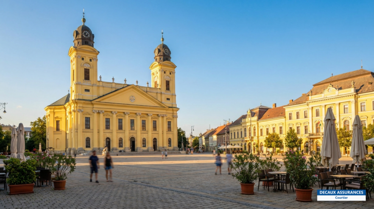 Centre-ville de Debrecen, Hongrie — deuxième ville et pôle universitaire de l'est