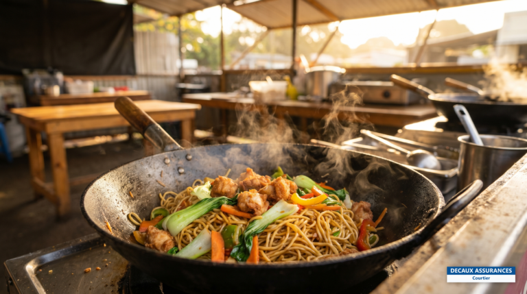 Mine frit, nouilles sautées mauriciennes au wok, île Maurice