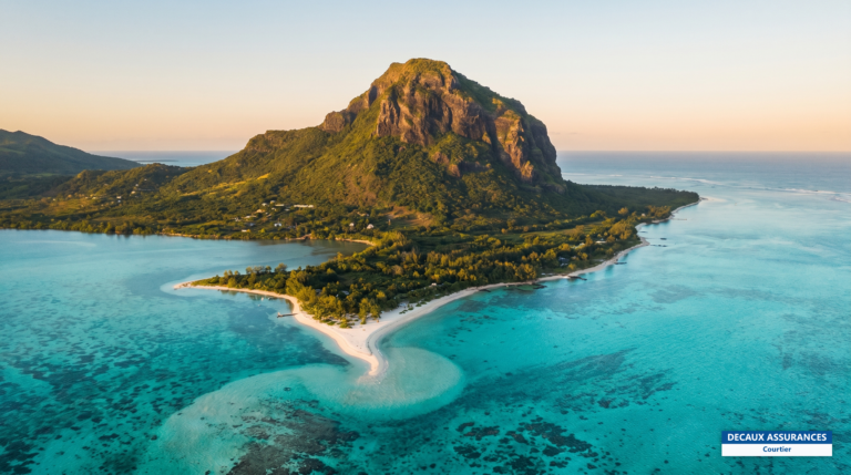 Montagne du Morne Brabant et son lagon, sud-ouest de l'île Maurice