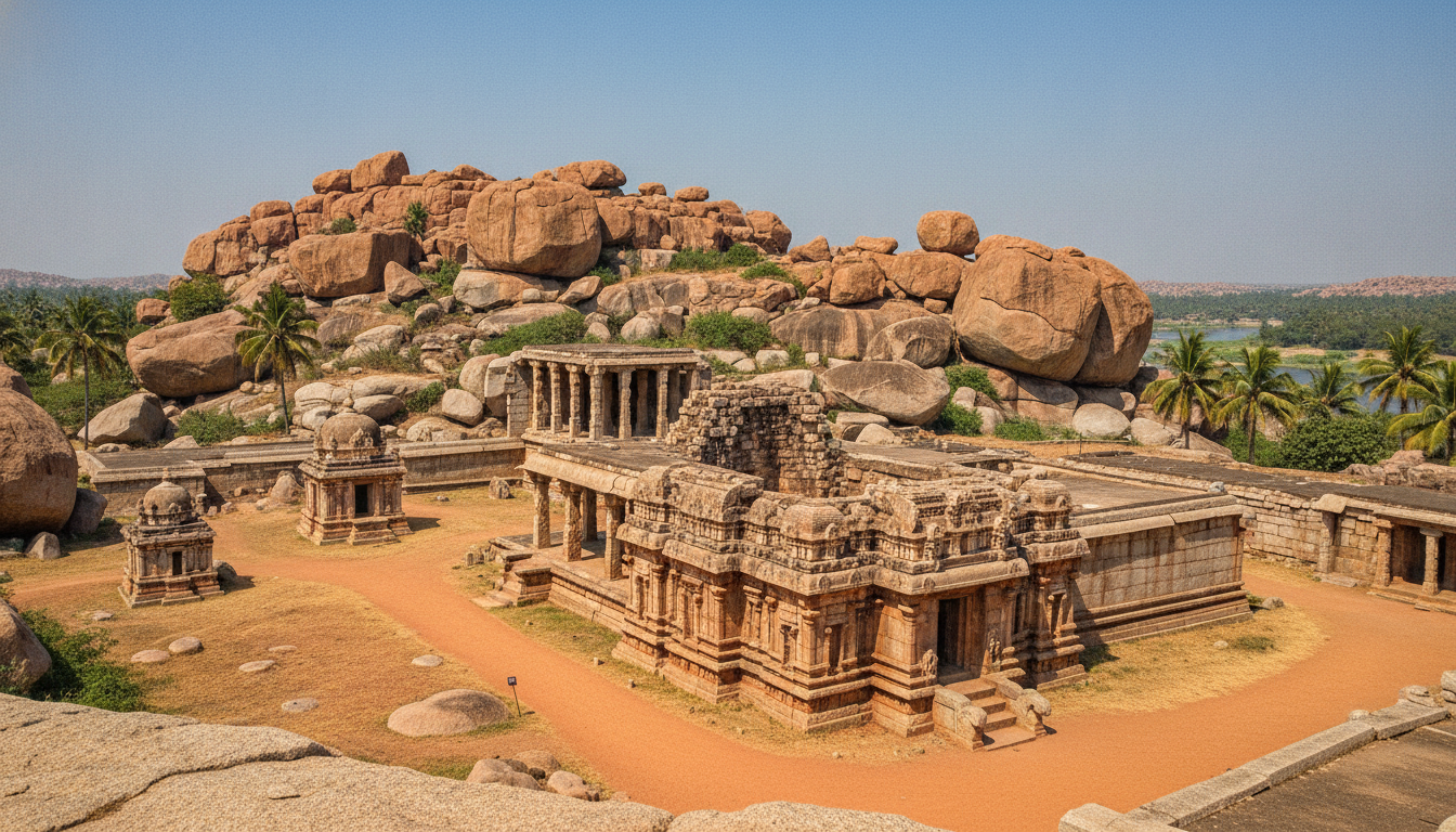 Les ruines de Hampi, Inde