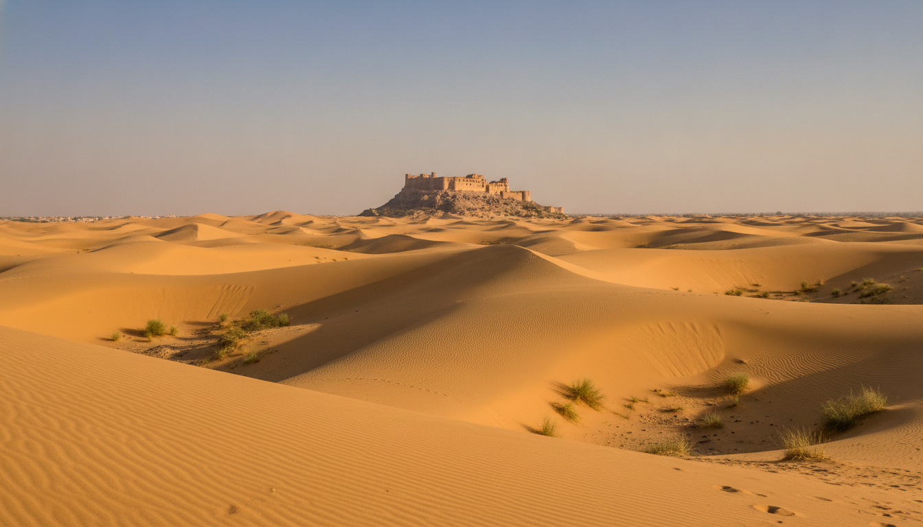 Le désert du Thar au Rajasthan, Inde