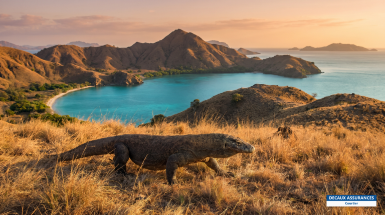 Dragon de Komodo dans le parc national de Komodo, Indonésie