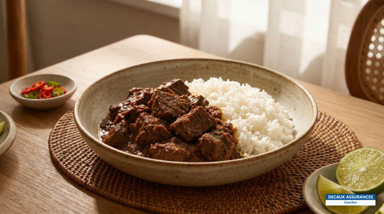 Rendang de bœuf mijoté au lait de coco, Sumatra, Indonésie
