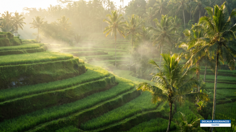 Rizières en terrasses autour d'Ubud, Bali, Indonésie — cœur culturel de l'île