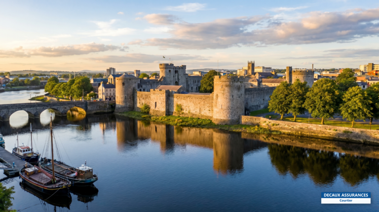 Château King John et rivière Shannon à Limerick, Irlande