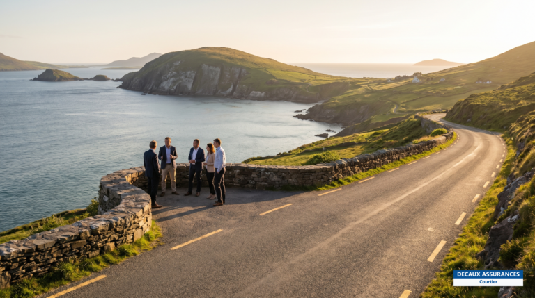 Route côtière du Ring of Kerry au-dessus de l'océan, comté de Kerry, Irlande