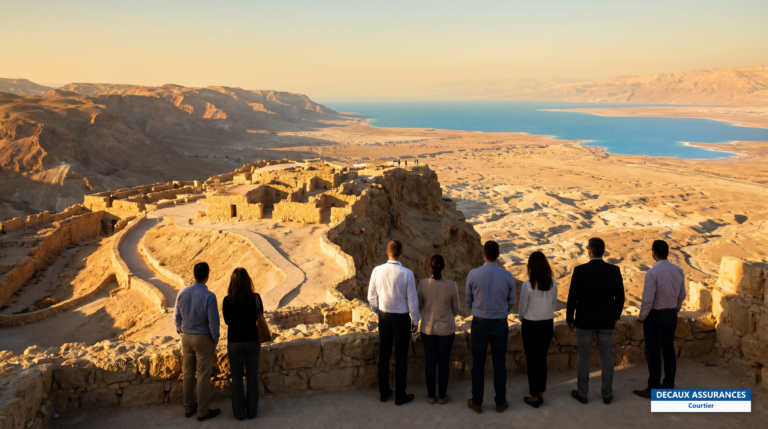 Forteresse de Massada au-dessus du désert de Judée, Israël