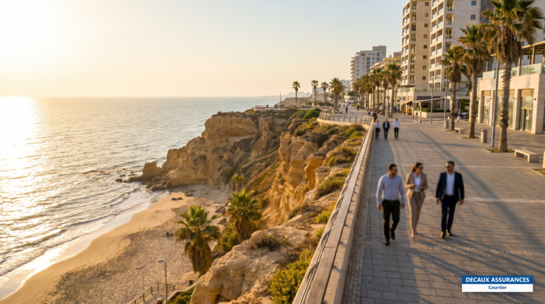 Front de mer et falaises de Netanya, côte centrale d'Israël — communauté francophone