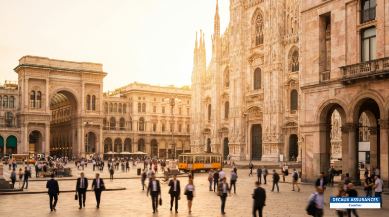 Cathédrale Duomo et galerie Vittorio Emanuele à Milan, Italie — première communauté française du pays