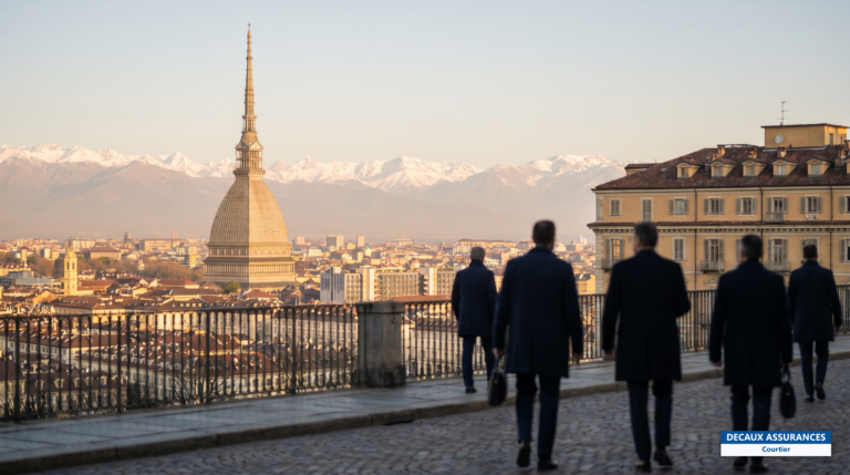 Mole Antonelliana et Alpes en arrière-plan, Turin, Piémont, Italie