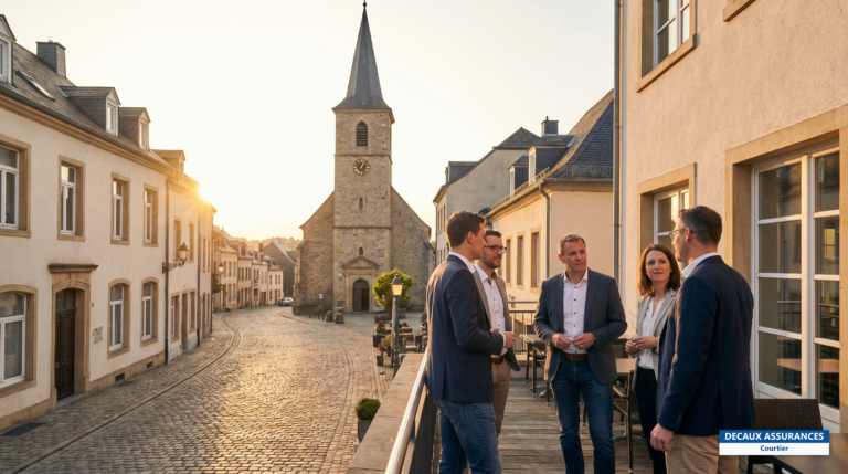 Vieille ville et clocher de Dudelange, sud du Luxembourg