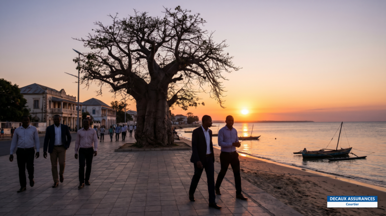 Front de mer et baobab de Mahajanga (Majunga), côte nord-ouest de Madagascar
