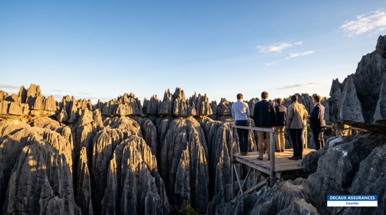 Pics calcaires des Tsingy de Bemaraha, parc national de Madagascar