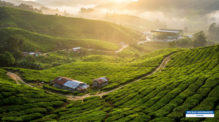 Plantations de thé en terrasses des Cameron Highlands, Malaisie