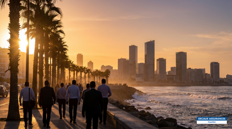 Corniche et quartier d'affaires de Casablanca, Maroc — capitale économique et premier pôle français