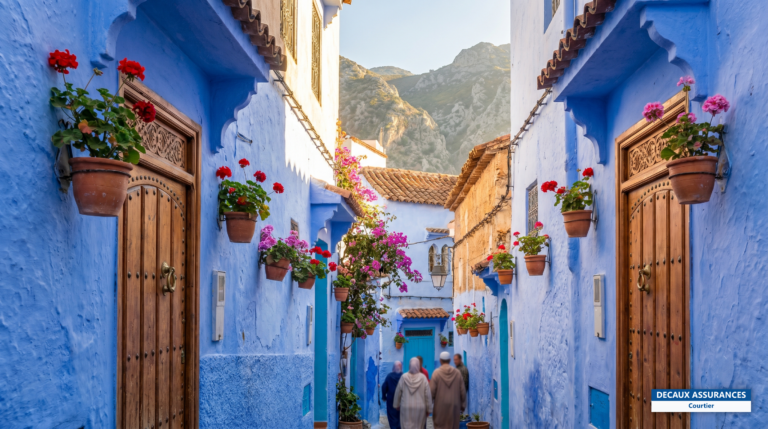 Ruelles bleues de Chefchaouen dans le Rif, Maroc