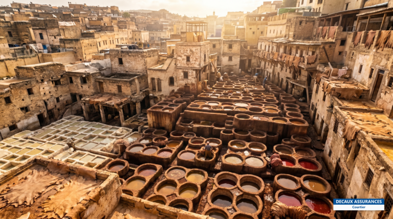 Ruelles et tanneries de la médina de Fès el-Bali, Maroc