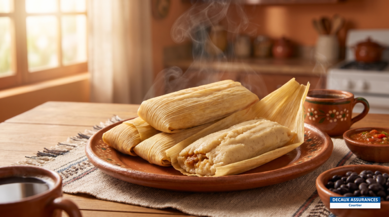 Tamales dans leurs feuilles de maïs, Mexique