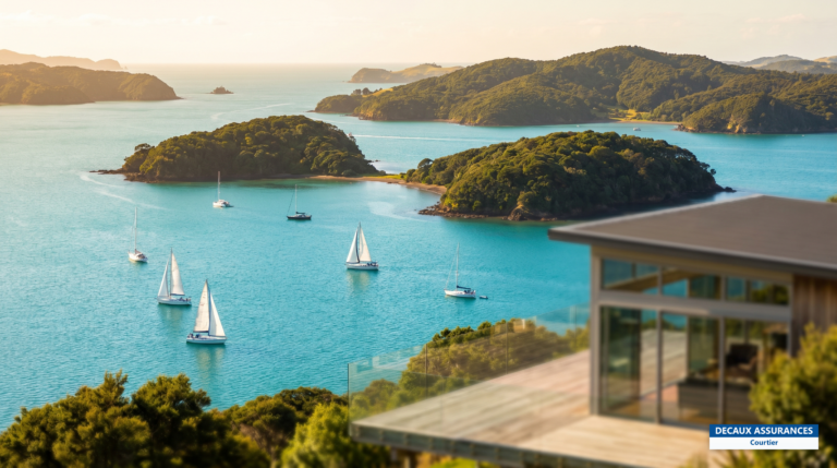 Îles et eaux turquoise de la Bay of Islands, Northland, Nouvelle-Zélande
