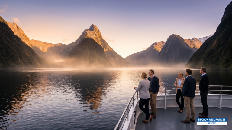 Fjord du Milford Sound et pic Mitre, Fiordland, Nouvelle-Zélande