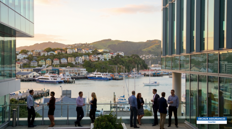 Front de mer et collines de Wellington, capitale de la Nouvelle-Zélande — siège de la communauté française consulaire