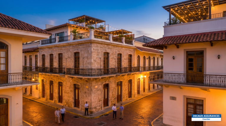 Façades coloniales restaurées du Casco Viejo de Panama City, classé UNESCO