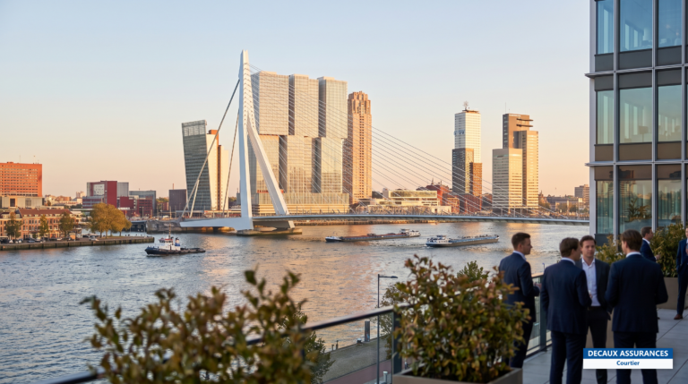 Architecture moderne et port de Rotterdam, Pays-Bas — premier port d'Europe prisé des expatriés