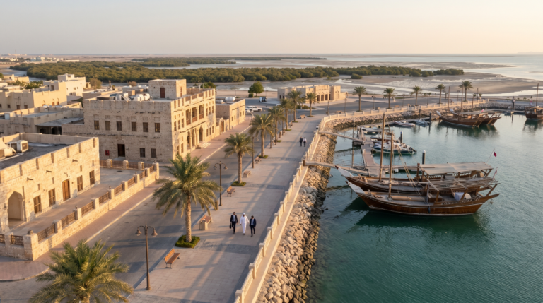 Front de mer d'Al Khor, ville côtière du nord du Qatar