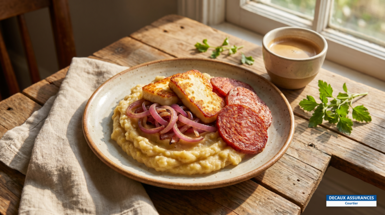 Mangú de plantain écrasé avec oignons, petit-déjeuner dominicain
