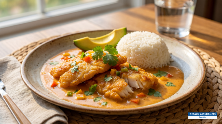 Poisson au lait de coco, spécialité de la côte de Samaná, République dominicaine