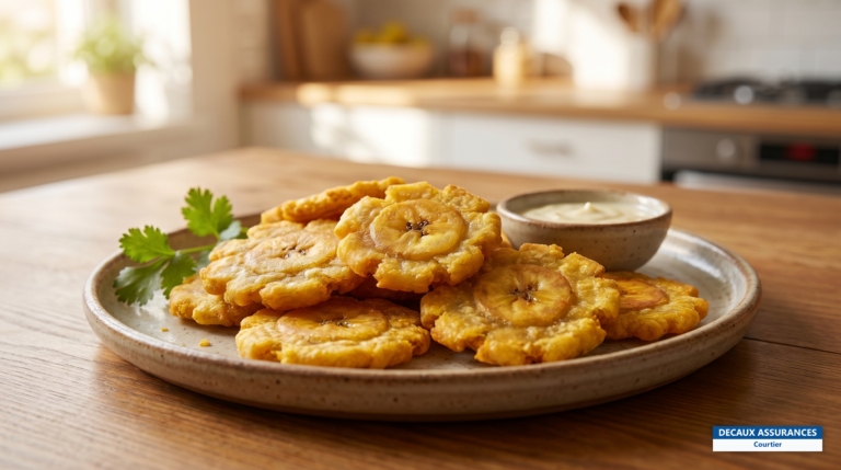 Tostones, tranches de plantain frites, accompagnement dominicain