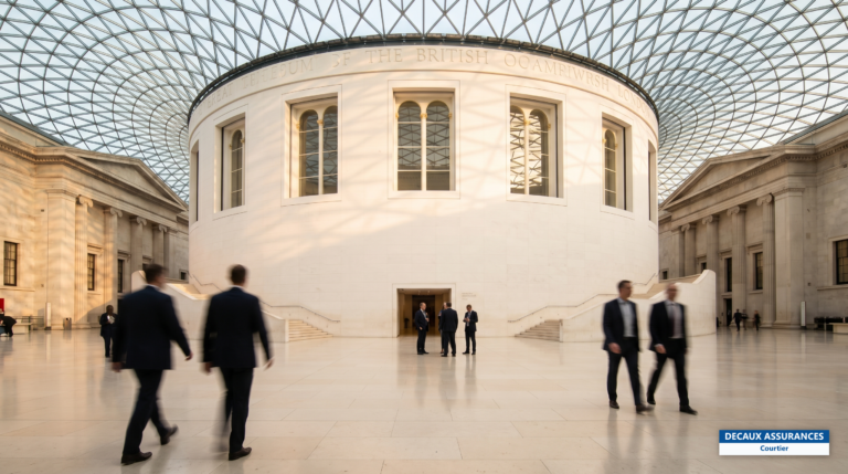 Grande cour vitrée du British Museum à Londres