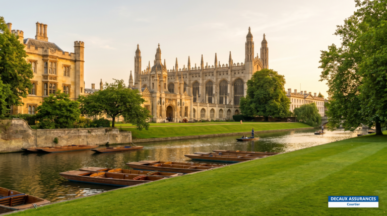 Collèges historiques et punting sur la rivière Cam à Cambridge, Angleterre