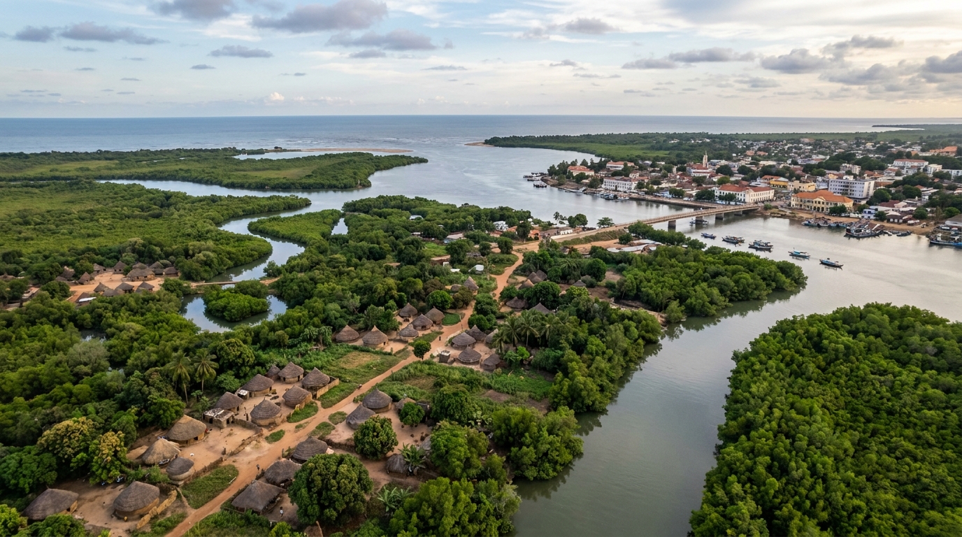Saint-Louis du Sénégal, vieille ville coloniale UNESCO et pont Faidherbe