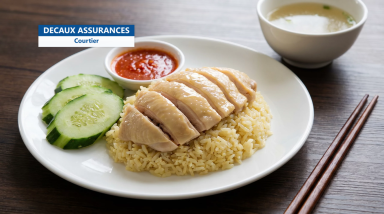Hainanese chicken rice, plat national de Singapour